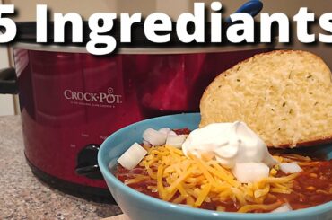Easy Crockpot Chili Recipe for Beginners | Only 5 ingredients