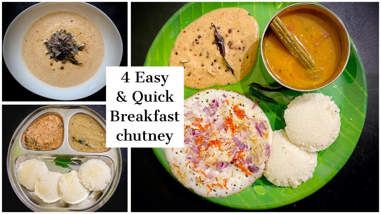 4 Quick Chutney Recipe in Tamil Easy and Quick Chutney Recipes for idli & dosa in tamil Part 2