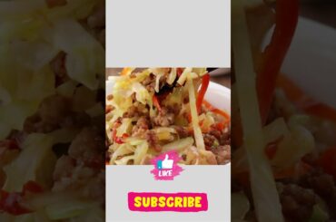 Keto Chili black bean pork cabbage stir fry #shorts #ketorecipes