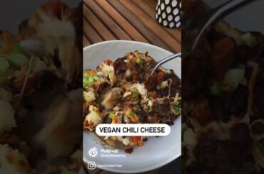 Vegan Chili Cheese - on a baked potato #shorts #recipes #vegan #plantbased #food #yum