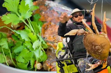 MUST TRY CRAB RECIPE(Black Pepper Crab)| Kayak Fishing For Dungeness Crab