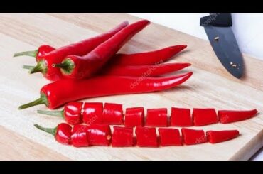 amazing chili cutting skill