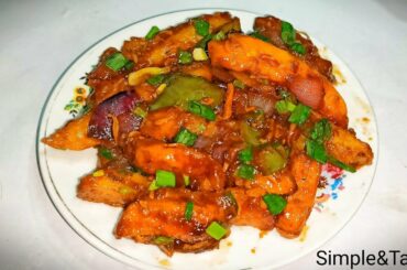 Resturant style crispy chili potato recipe by simply & tasty recipes.