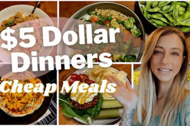 $5 DOLLAR DINNERS || FIVE Quick & Easy Cheap Meals|| What’s for Dinner?