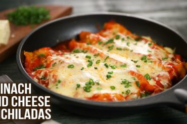 Spinach and Cheese Enchiladas With Red Sauce Recipe | How To Make Enchiladas on Tawa | Ruchi