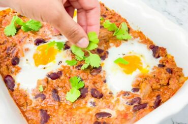 Fresh Recipe Idea Tastiest Chilli Con Carne with Baked Eggs || ASMR