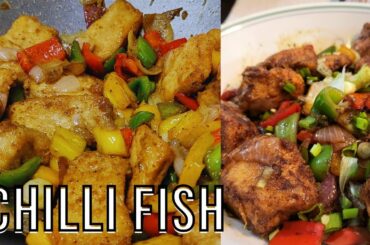 CRUNCHY CHILLI FISH | Chinese Crispy Chilli Fish | SPICY PAN FRIED FISH | Healthy fish starters