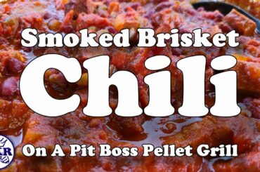Smoked Brisket Chili and Cornbread On A Pit Boss Pellet Grill
