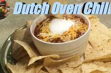Dutch Oven Chili at Home Recipe Easy way/Dutch Oven Chili at Home Simple /Dutch Oven Cooking at Home