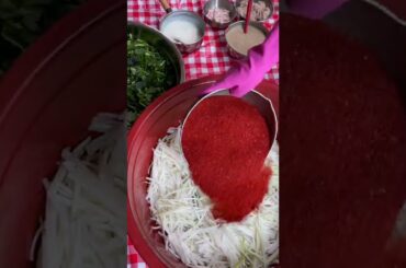 We made a lot of kimchi