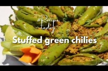 Hari mirch fry | Simple and tasty recipe (Bharwan recipe/ Stuffed green chilies)-ACU