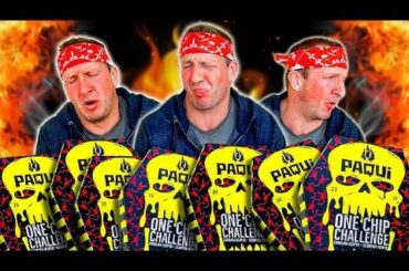 Eating SEVEN Spiciest Chips in the WORLD!! Mega Paqui Challenge!!