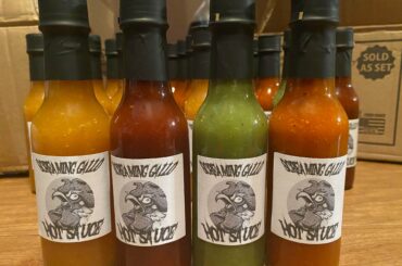 Finished bottling up my annual hot sauces. Label is a wip. Flavors in comments