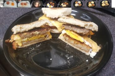 English Muffin, Spicy Sausage Mixed with Habanero, Organic Eggs, Potato Cakes, and American Cheese