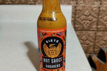 I'm sure y'all have had this. I bought some at the standard grocery store (like Kroger or Food Lion) and it is really not that bad of a sauce! For Habanero it is built on an almost creamy base and I could easily dunk a burrito in it!