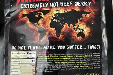 Most spicy beef jerky isn’t even remotely spicy but this stuff gave me hiccups and made me tear up. Well done, Carnivore Candy.