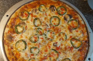 Jalapenos and scotch bonnet pizza