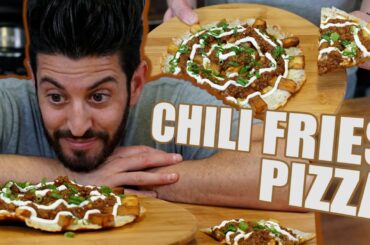These Chili Cheese Fries Are Eaten Like a Pizza!
