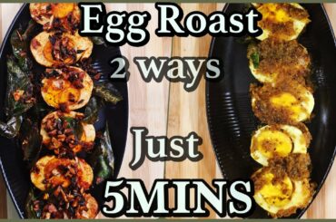 Egg roast | CHILLI GARLIC EGG ROAST IN 5mins | PEPPER ONION EGG ROAST| Anda roast| #Egg roast recipe