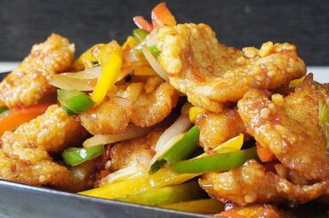 Crispy Sweet and Sour Garlic Chili Chicken - How to make crispy sweet and sour garlic chili chicken