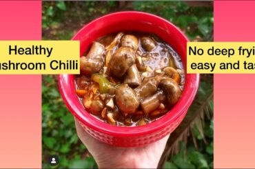 Healthy Mushroom Chilli | Easy Mushroom Chilli Recipe | Khanapoor