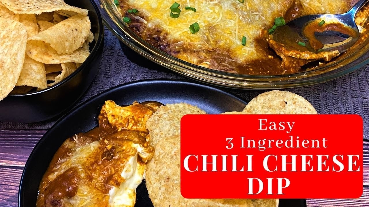 Easy 3 Ingredient CHILI CHEESE DIP Easy Gluten Free Appetizer Chili Chili