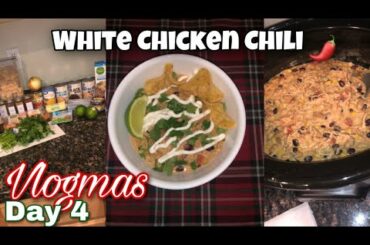 White Chicken Chili CrockPot Recipe  *Budget Friendly* | Vlogmas Day 4