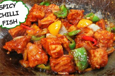 CHILLI Fish Stir Fry Recipe | Restaurant Chili Fish | SPICY Chinese Cod Fish