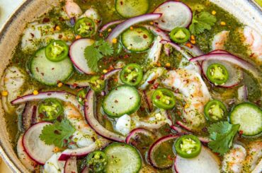 Aguachile - Delicious Mexican Style Shrimp Ceviche!