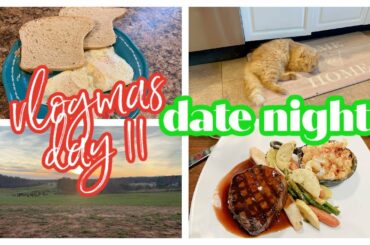 VLOGMAS DAY 11 || DATE NIGHT & CREAM CHEESE CHICKEN CHILI & GARLIC BREAD IN THE BREAD MACHINE