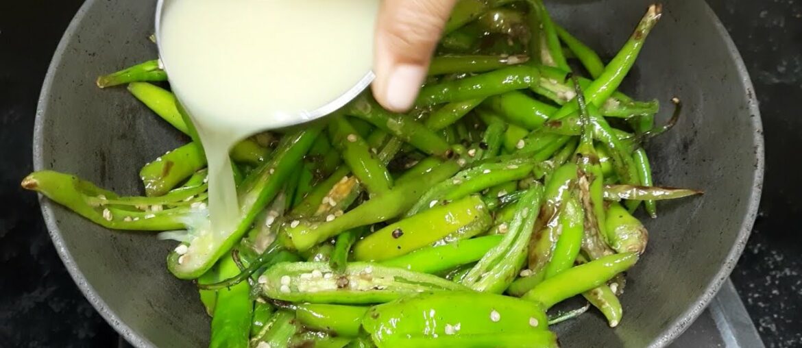 Green Chili Fry - Storable Side Dish Recipe | Mirchi Fry