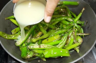 Green Chili Fry - Storable Side Dish Recipe | Mirchi Fry