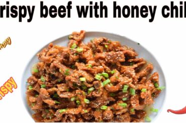 Crispy Honey beef Chilli | Sweet and crispy beef fry | Beef honey stir recipe by zaika on hai..