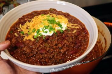 Warm Beef Chili Recipe #shorts