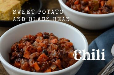 Pantry Meals - Sweet potato and black bean chili Instapot Recipe - #pantrychallenge