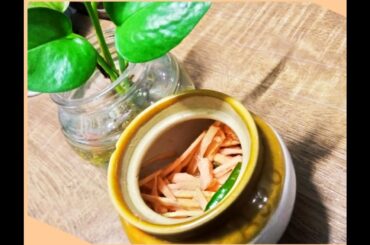 Instant Ginger pickle  | with |Chili| and | Lemon |diy