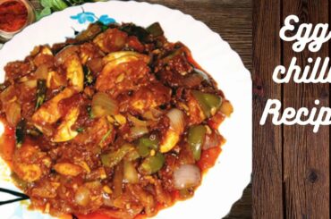 Egg chilli Recipe in Restaurent style/How to make egg chilli at home/Anda Chilli/Egg Chilli Recipe