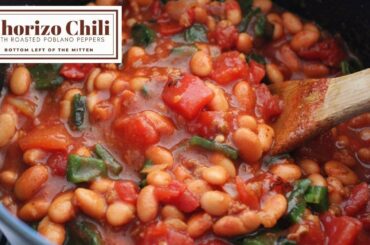 Chorizo Chili with Roasted Poblano Peppers