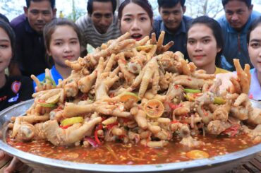 Amazing cooking chicken feet salad with chili recipe - chicken feed salad recipe