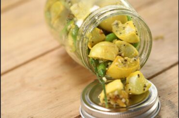 Lemon Green Chilli PIckle | Sanjeev Kapoor Khazana