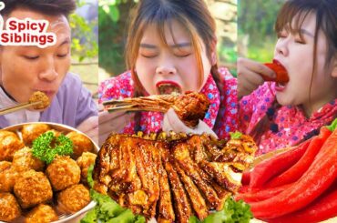 The Secret of Chili! 100 Ways to Eat Spicy Foods | TikTok Funny Videos |Funny Mukbang| SpicySiblings