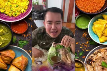 So Delicious! Roasted Chicken Eating With Hot Spicy Chili Sauce