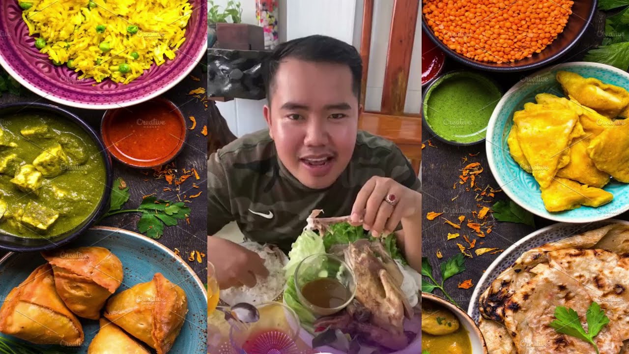 So Delicious! Roasted Chicken Eating With Hot Spicy Chili Sauce Chili