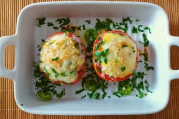 Egg Stuffed Tomatoes ! Easy Breakfast !