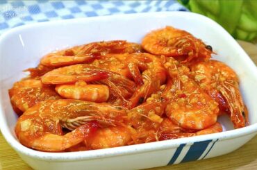 4 INGREDIENT SWEET CHILI GARLIC SHRIMP | Easy Shrimp Recipe With Little Ingredients