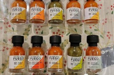 My wife gave me a hot sauce sampler for Christmas. Nothing here that will melt your face off but lots of great flavors. I've had plenty of fun trying these.