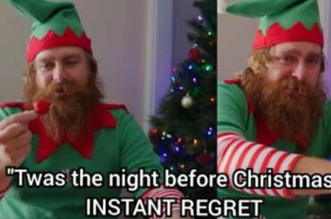 Thought it'd be a fun idea to eat the world's hottest pepper while reading Christmas poem, for the kids on Christmas Eve... Goes wrong very quick hahah I'll link the full video in the comments for a laugh at my expense