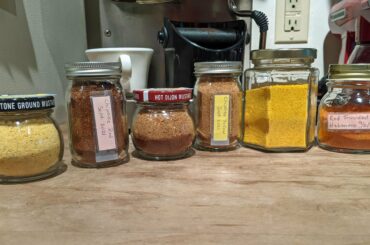 Dried and crushed peppers from our garden this year. Aji Pineapple, Red Chipotle, Yellow/Red Chipotle Mix, Yellow Chipotle, Golden Nugget, Red Trinidad Habanero