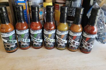 Favorite hot sauce shop just dropped their own line, so I had to get all of it!