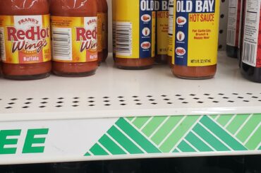 Spotted at Dollar Tree. 1$ old bay hot sauce.